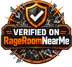 Verified on Rage Room Near Me — example badge artwork